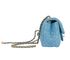 Denim Pearl Crush Mini Rectangular Flap, side view
